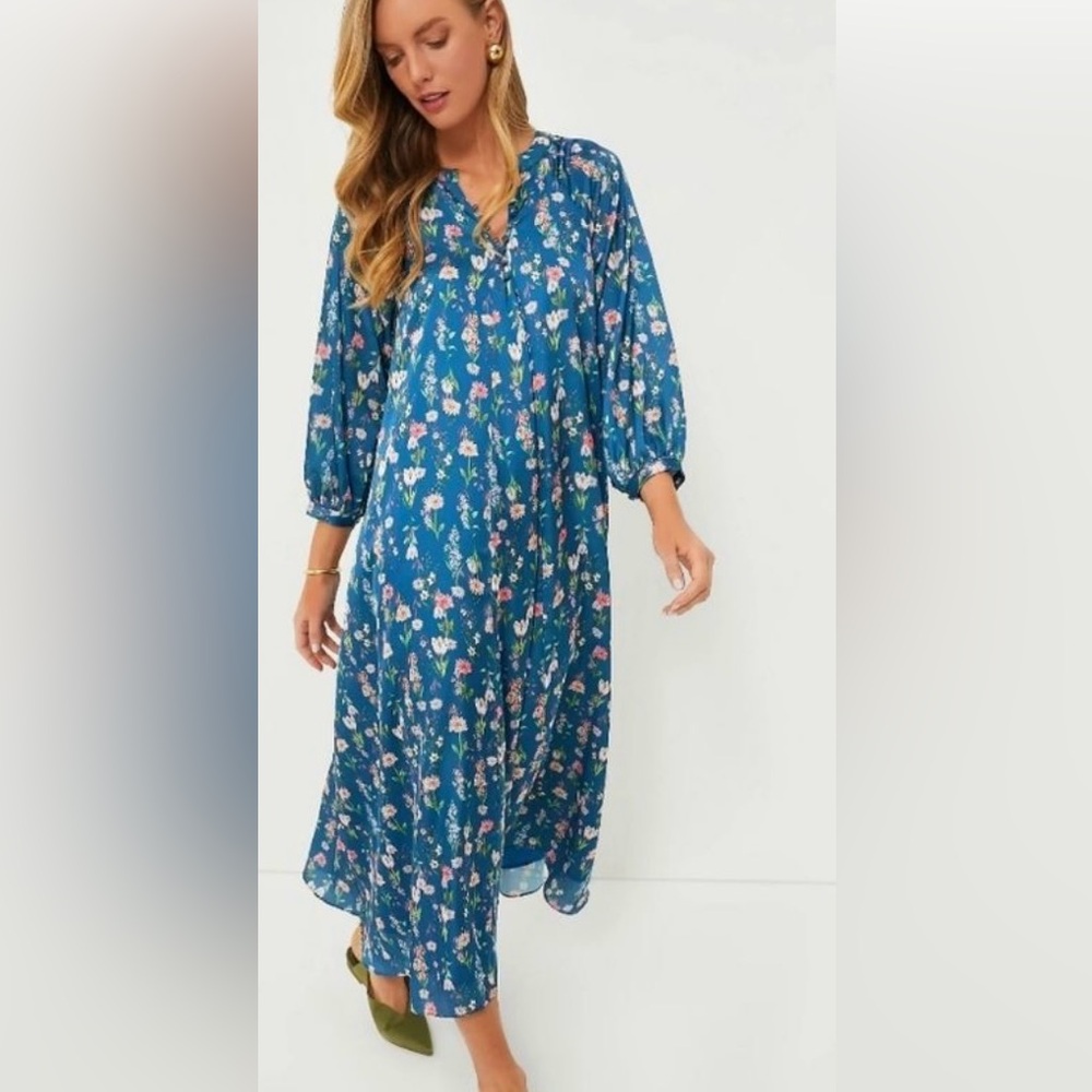 NWT!! Tuckernuck Hyacinth House Navy Floral Zoe Maxi Dress